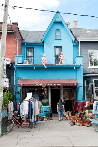 Store front or Courage My Love vintage store in Toronto