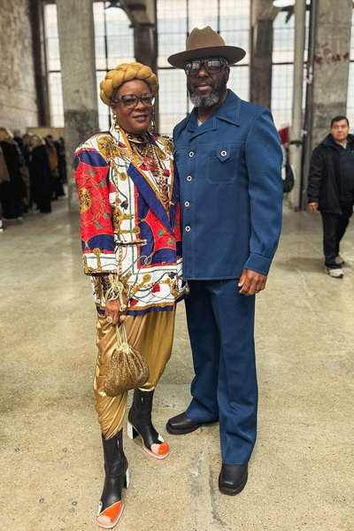 Chevonne and Bruce of Chevy’s Vintage in vintage outfits at A Current Affair vintage show in NYC