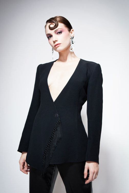 A Claude Montana jacket from Cherry Vintage NYC. Photo Rose Callahan for Manhattan Vintage Clothing Show.