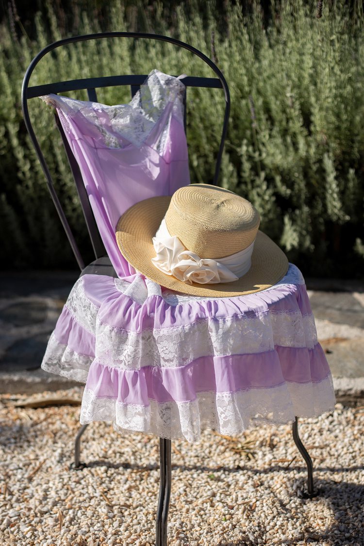 vintage lingerie on a chair